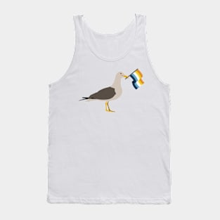 Seagull Holding Aroace Pride Flag Tank Top